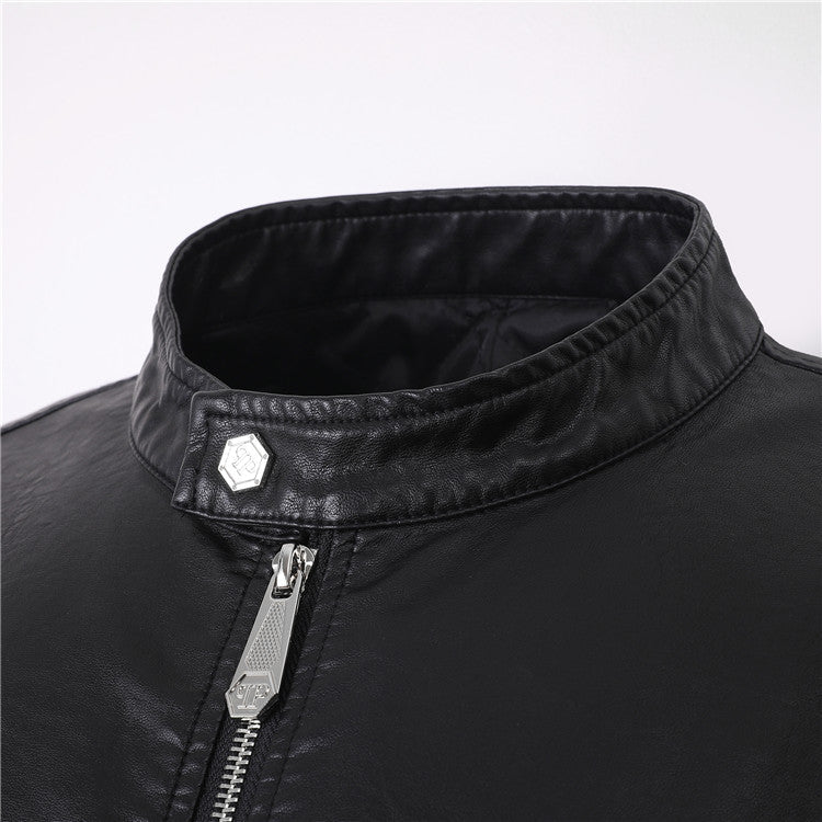 PP Black Leather Jacket #11 | Men's Streetwear