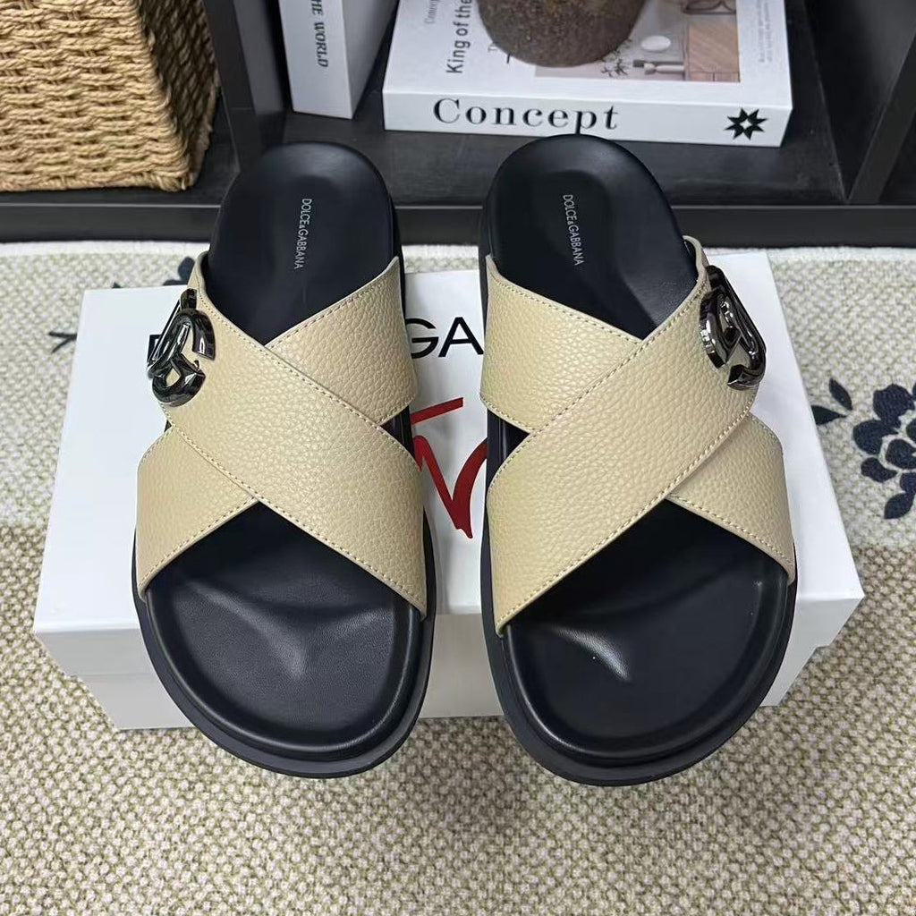 D*G Grey Men's Slides #58 | Men's Streetwear