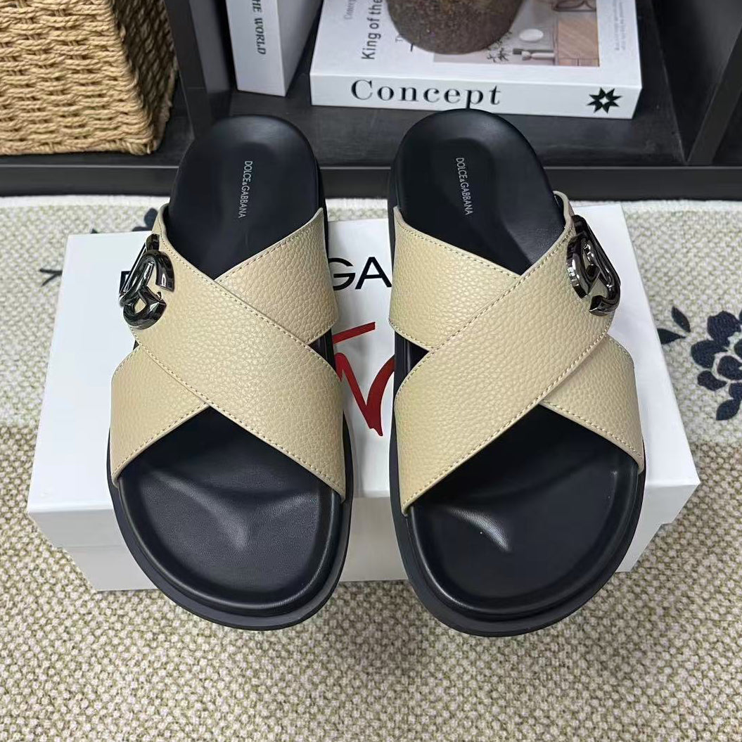 D*G Grey Men's Slides #58 | Men's Streetwear