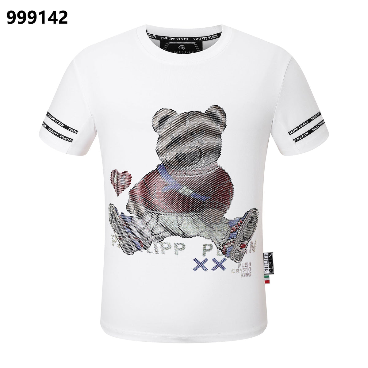 PP Men's Black Cotton Street Style T-Shirt #73