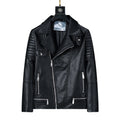 PP Black Leather Jacket #18 | Men's Streetwear