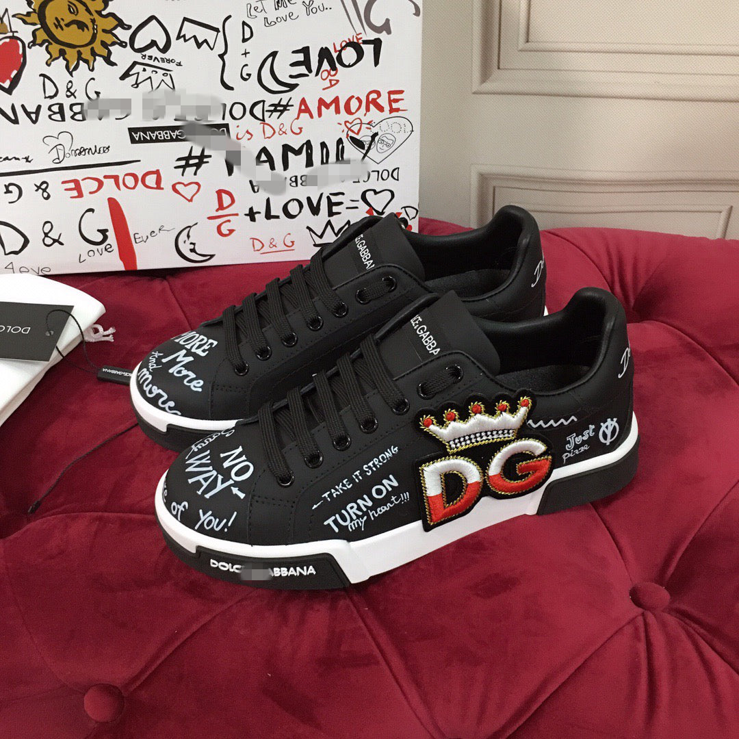 Black Leather Casual Sneakers #24 | Men's Streetwear