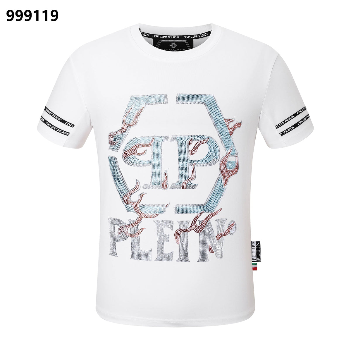 PP Black Cotton Streetwear T-Shirt #65 | Men's Tee