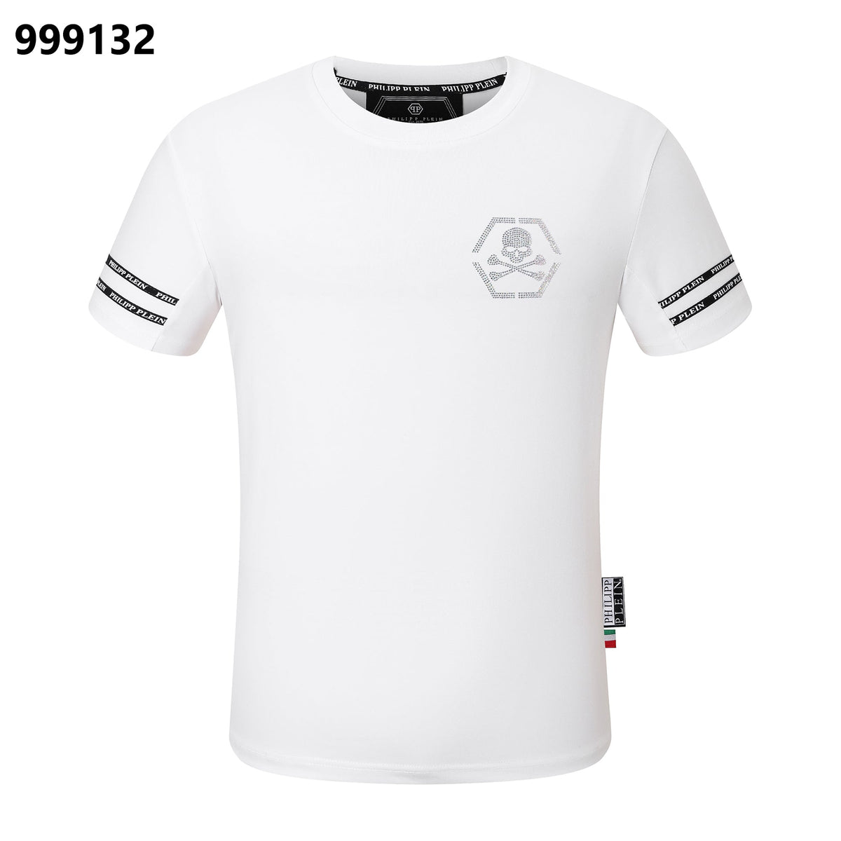PP Men's Black Cotton Street Style T-Shirt #66