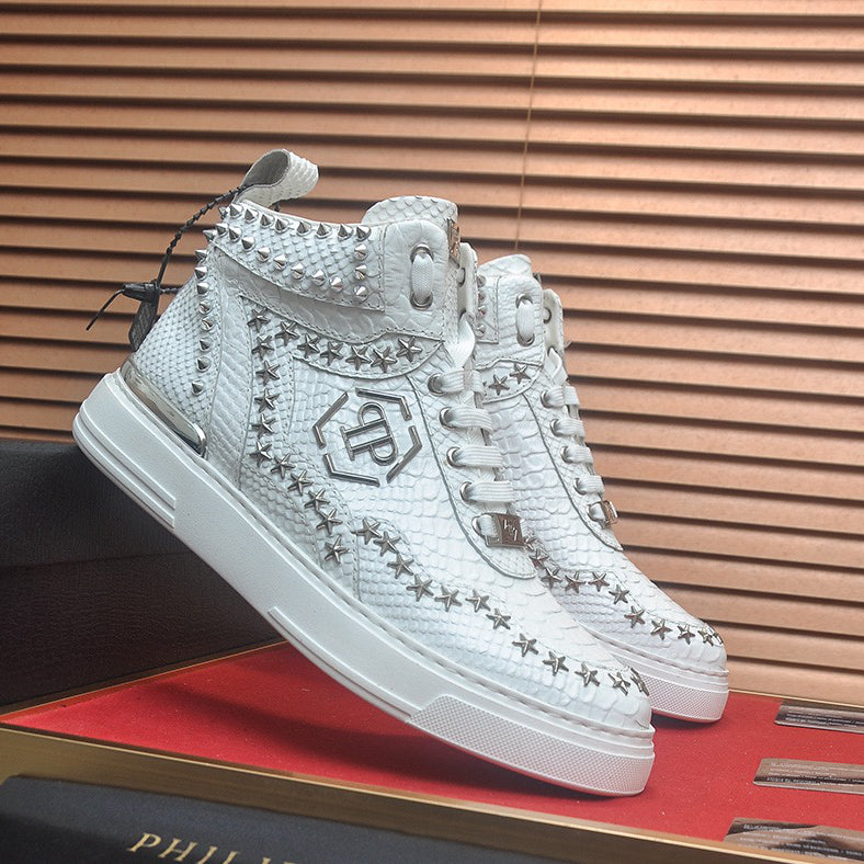 PP White Casual Sneakers #109 | Men's Streetwear