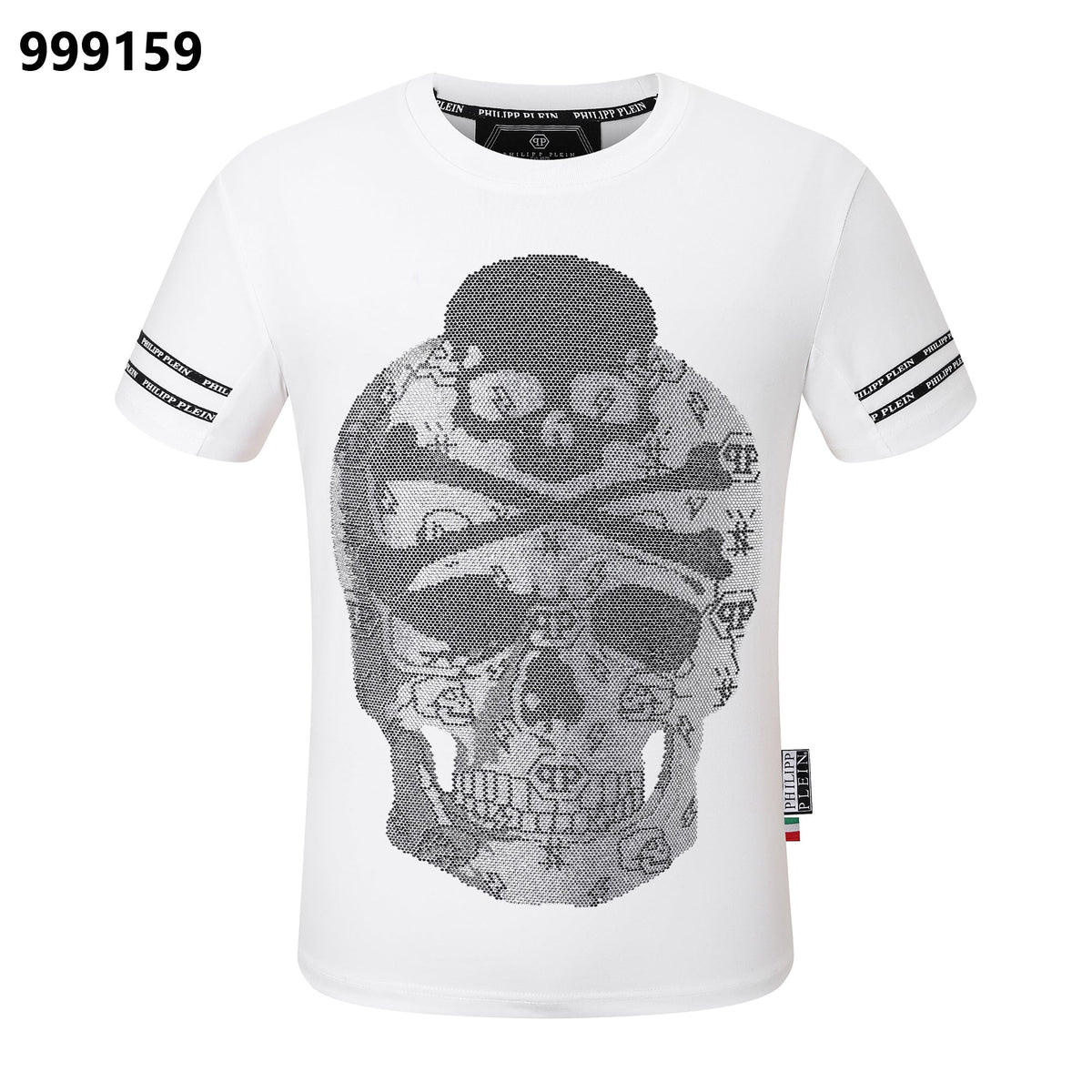 PP Men's Black Cotton Streetwear T-Shirt #80