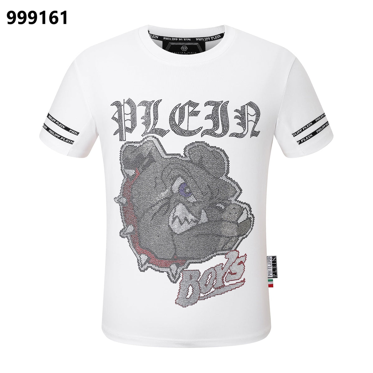 PP Men's Black Streetwear Cotton T-Shirt #82
