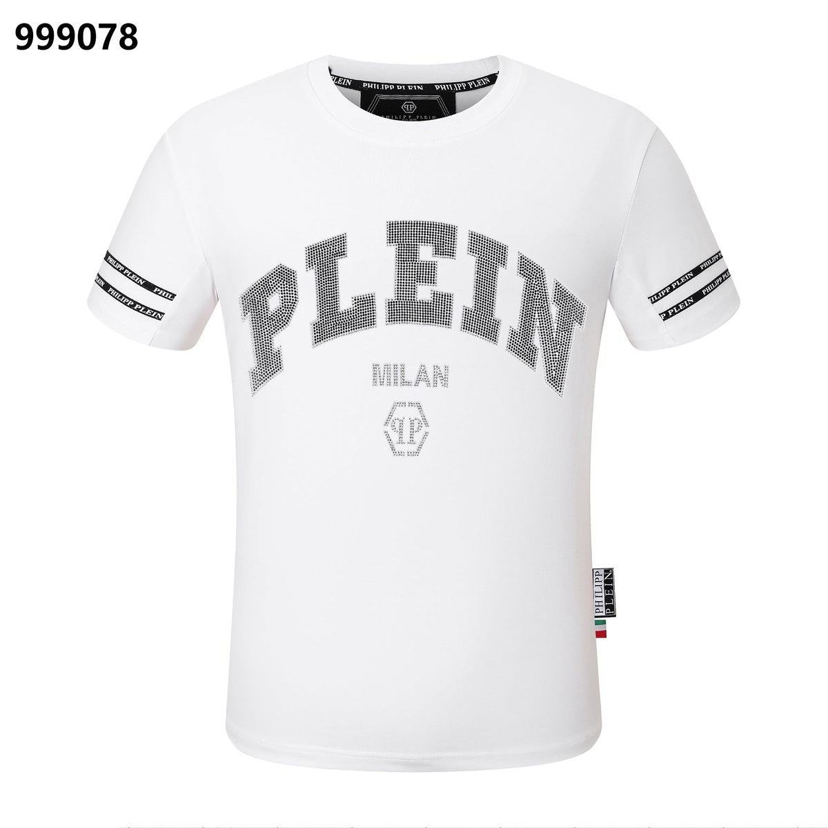 PP Men's Black Streetwear Cotton T-Shirt #64