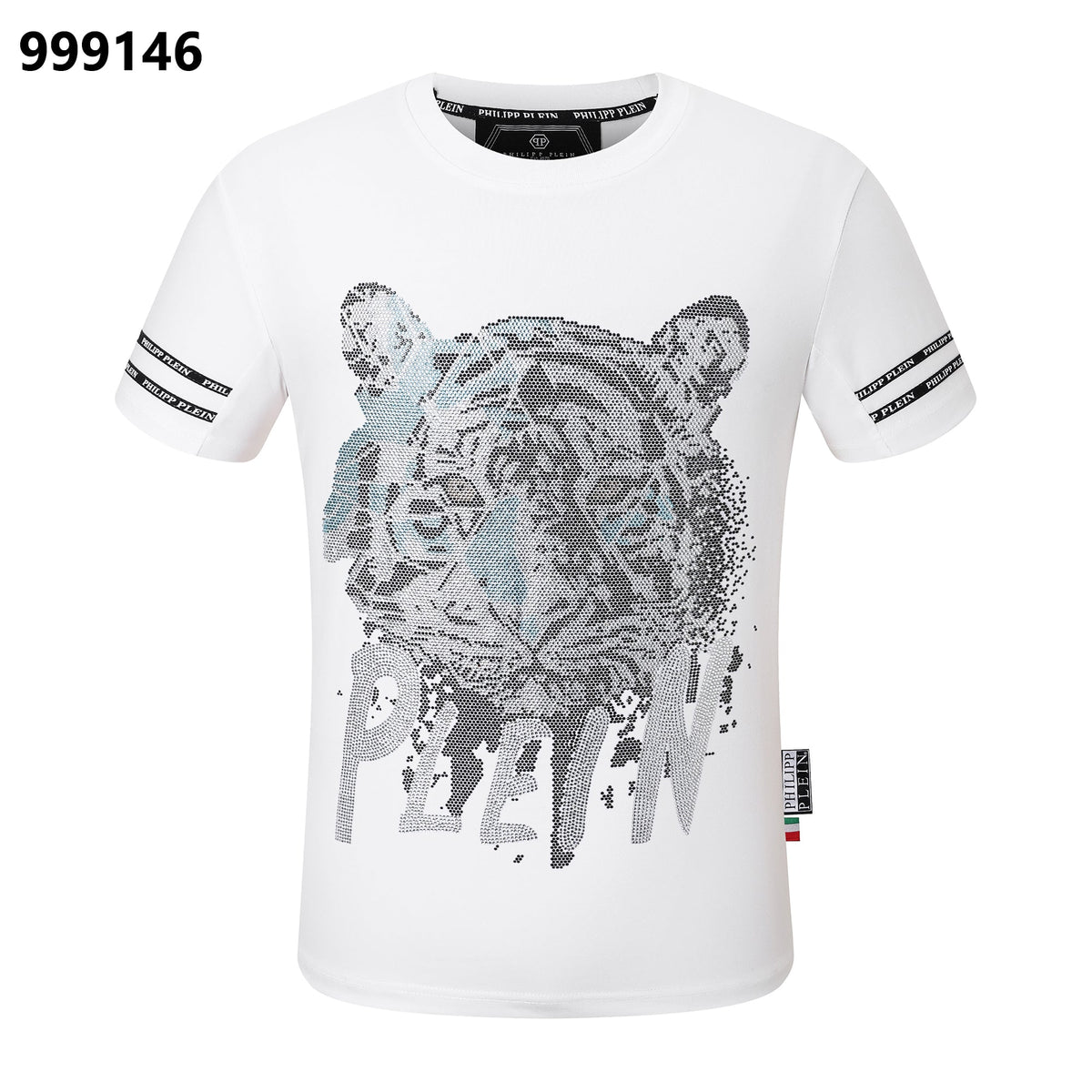 PP Men's Black Streetwear Cotton T-Shirt #77
