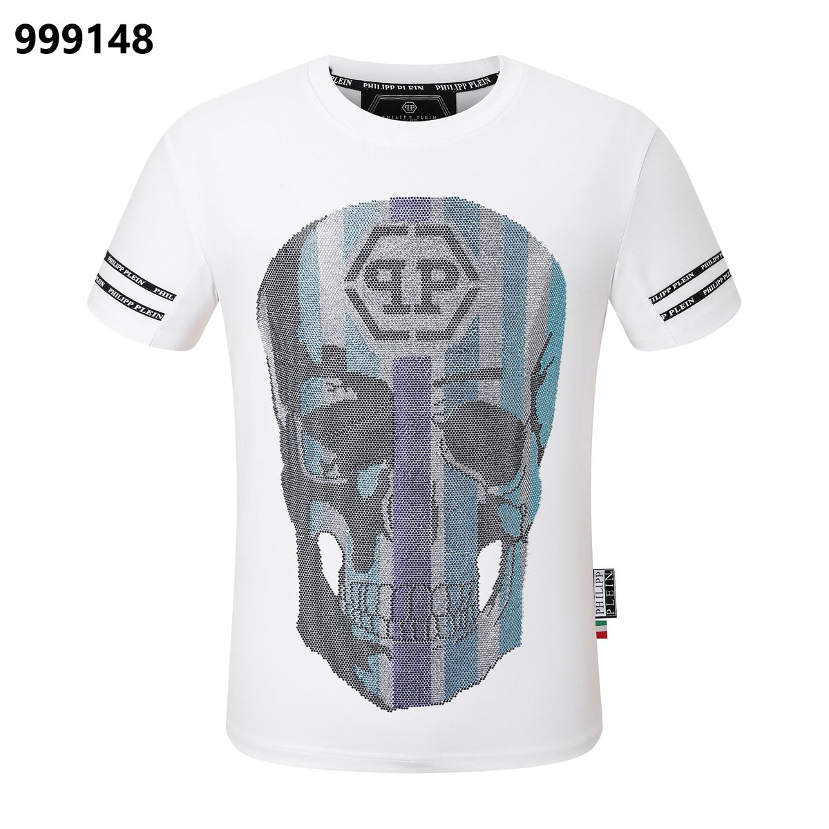 PP Men's Black Cotton Street Style T-Shirt #79