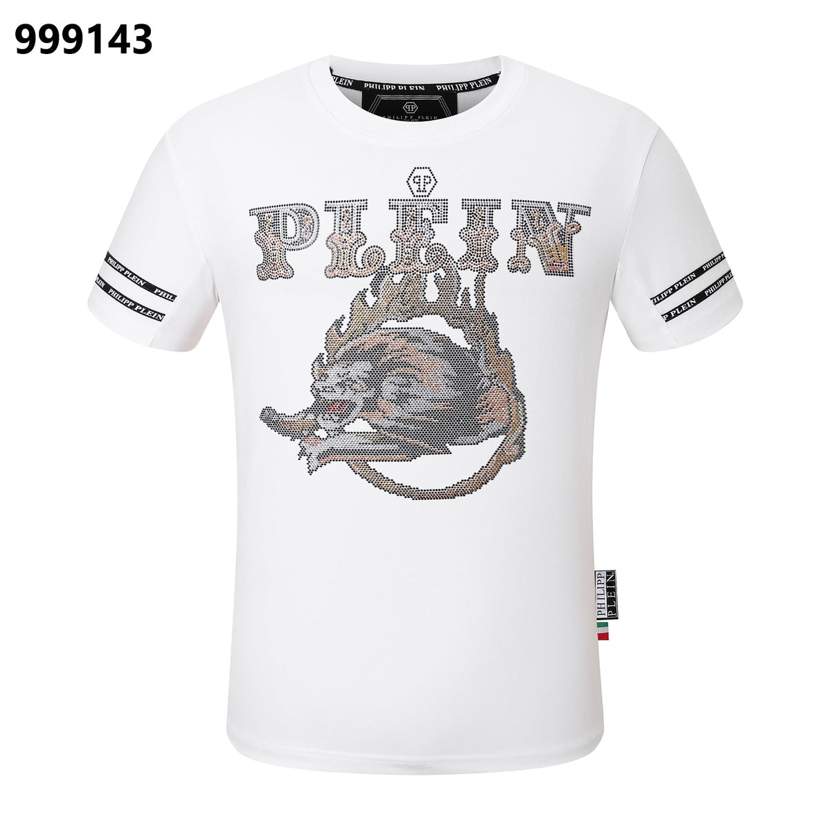 PP Black Streetwear Cotton T-Shirt #74 | Men's Tee