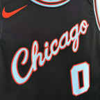 Coby White No.0 Chicago Bulls City Edition Jersey 2025-26 NBA Authentic Swingman Jersey - View 8
