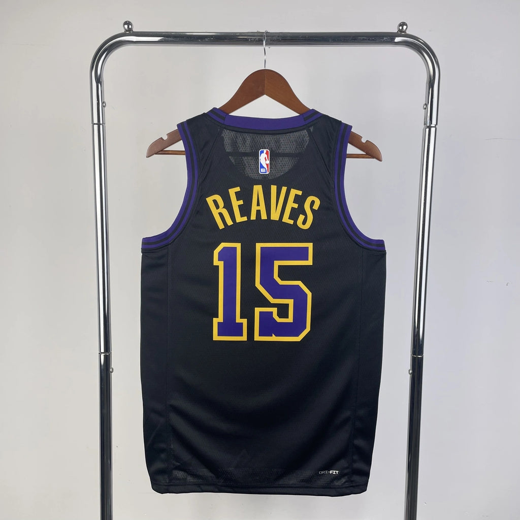 Austin Reaves No.15 Los Angeles Lakers City Edition Jersey 2025-26 NBA Authentic Swingman Jersey - View 4