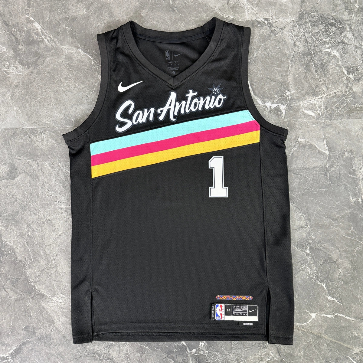 Victor Wembanyama No.1 San Antonio Spurs City Edition Jersey 2025-26 NBA Authentic Swingman Jersey - View 2