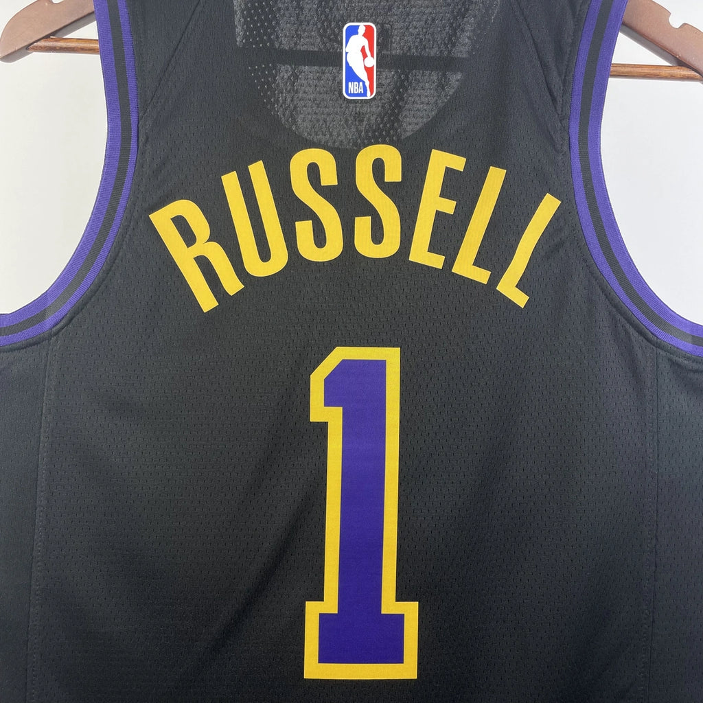 D'Angelo Russell No.1 Los Angeles Lakers City Edition Jersey 2025-26 NBA Authentic Swingman Jersey - View 5