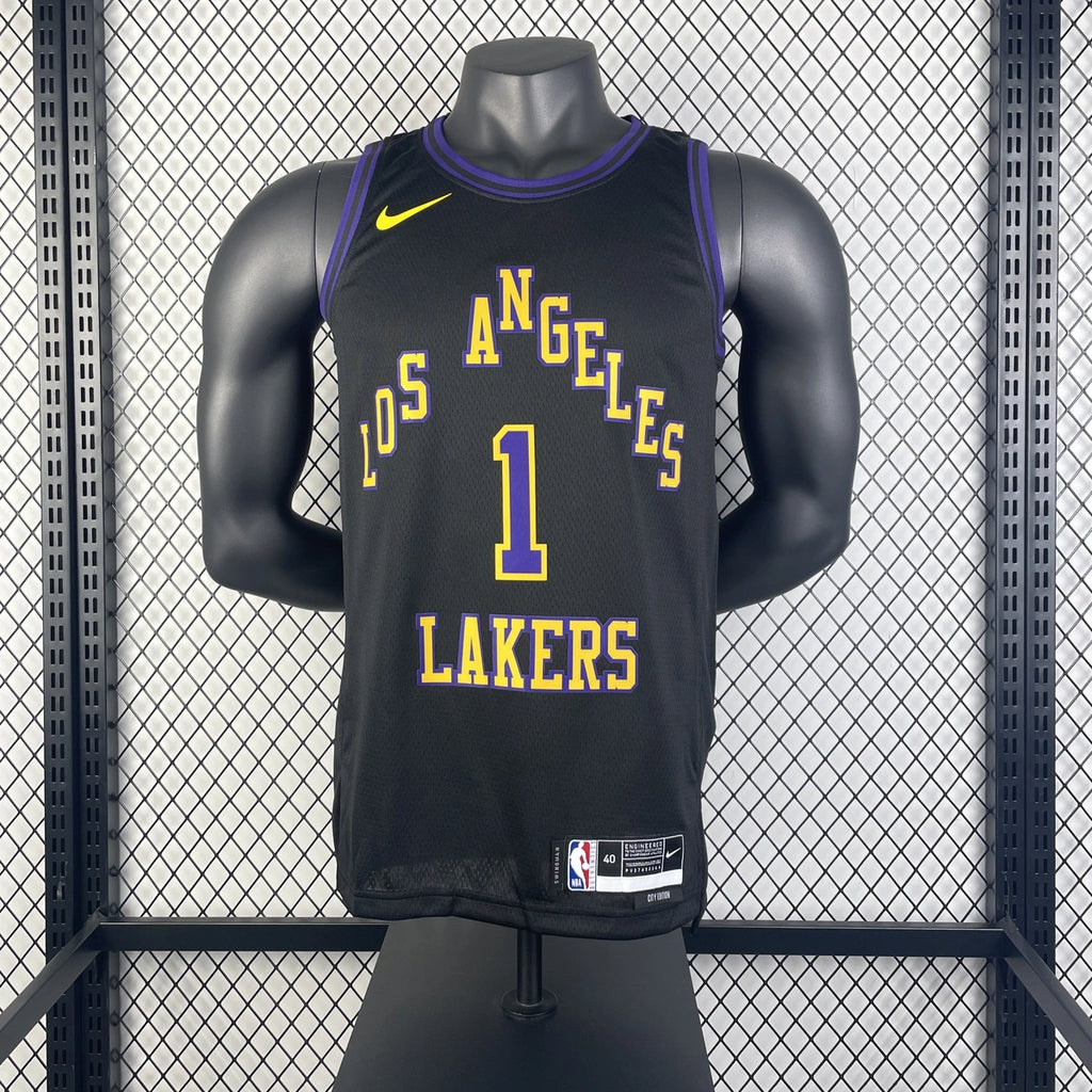 D'Angelo Russell No.1 Los Angeles Lakers City Edition Jersey 2025-26 NBA Authentic Swingman Jersey - View 6