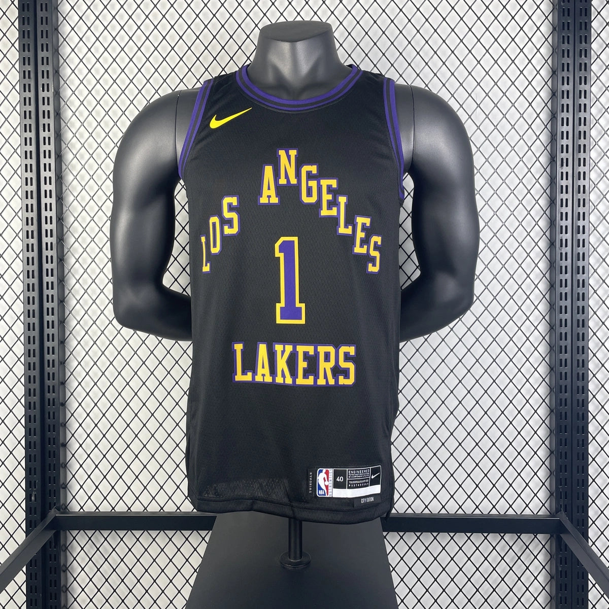 D'Angelo Russell No.1 Los Angeles Lakers City Edition Jersey 2025-26 NBA Authentic Swingman Jersey - View 6