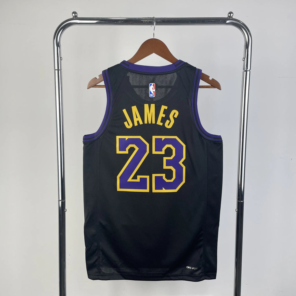 LeBron James No.23 Los Angeles Lakers City Edition Jersey 2025-26 NBA Authentic Swingman Jersey - View 2