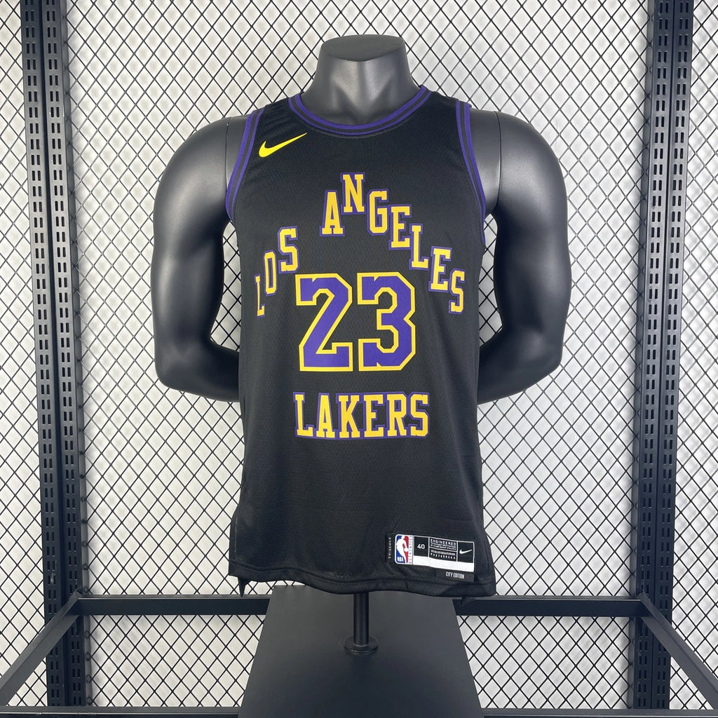 LeBron James No.23 Los Angeles Lakers City Edition Jersey 2025-26 NBA Authentic Swingman Jersey - View 5