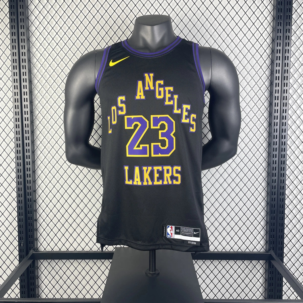 LeBron James No.23 Los Angeles Lakers City Edition Jersey 2025-26 NBA Authentic Swingman Jersey - View 5