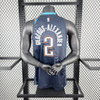 Shai Gilgeous-Alexander No.2 Oklahoma City Thunder City Edition Jersey 2025-26 NBA Authentic Swingman Jersey - View 4