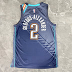 Shai Gilgeous-Alexander No.2 Oklahoma City Thunder City Edition Jersey 2025-26 NBA Authentic Swingman Jersey - View 8