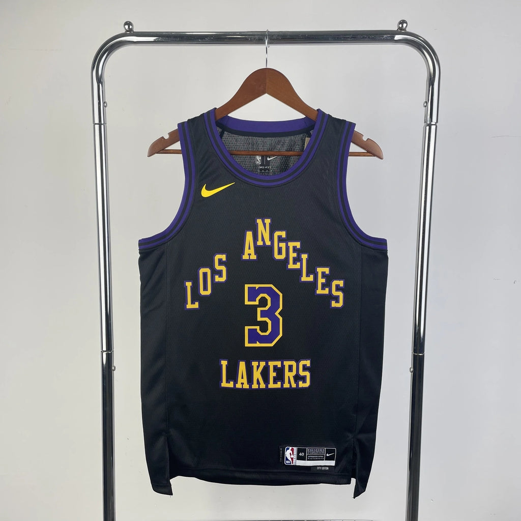 Anthony Davis No.3 Los Angeles Lakers City Edition Jersey 2025-26 NBA Authentic Swingman Jersey - View 7