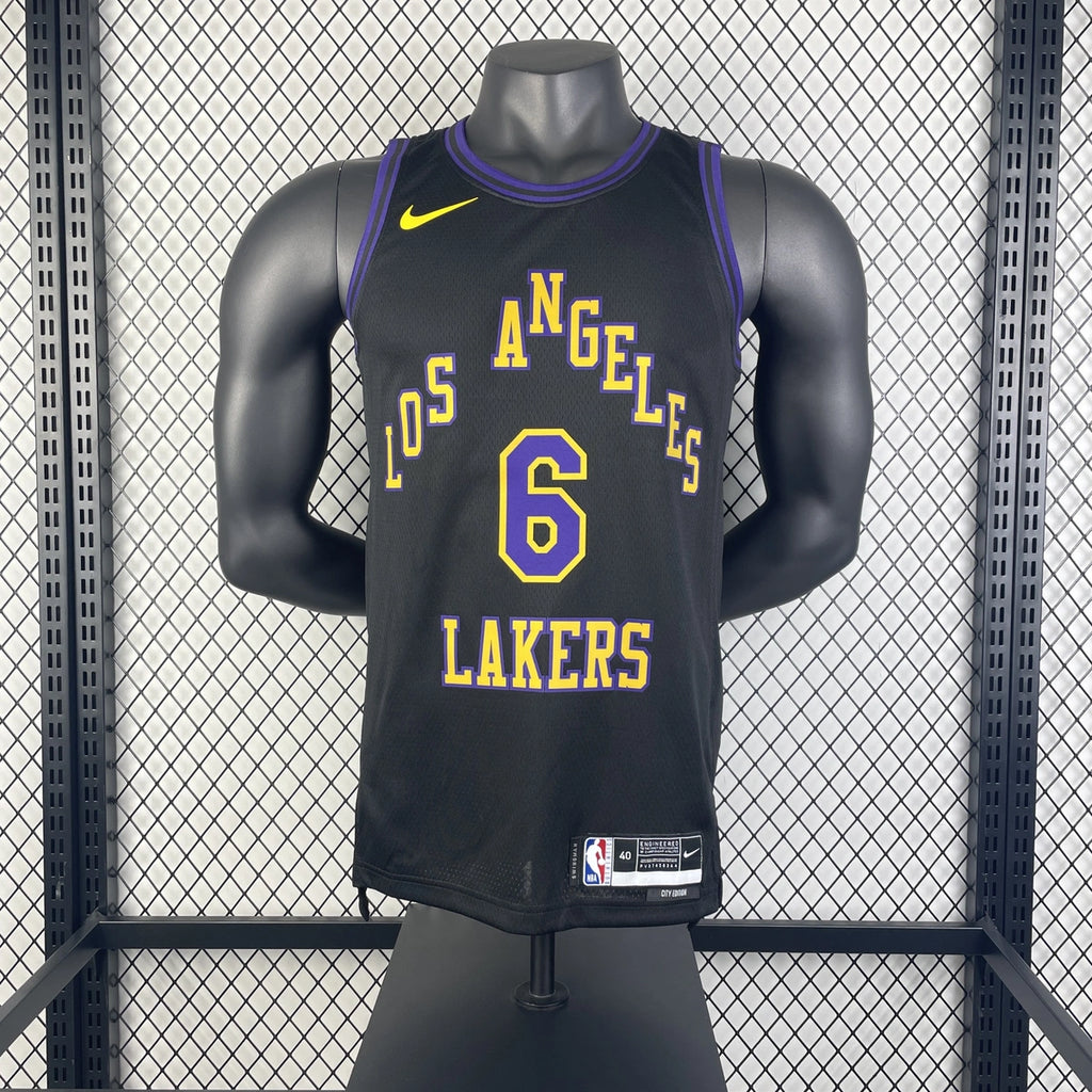 LeBron James No.6 Los Angeles Lakers City Edition Jersey 2025-26 NBA Authentic Swingman Jersey - View 5