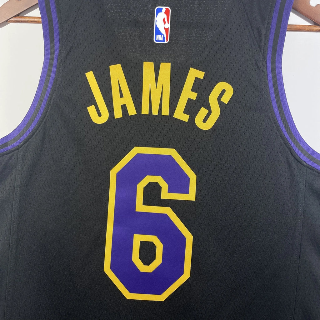 LeBron James No.6 Los Angeles Lakers City Edition Jersey 2025-26 NBA Authentic Swingman Jersey - View 6