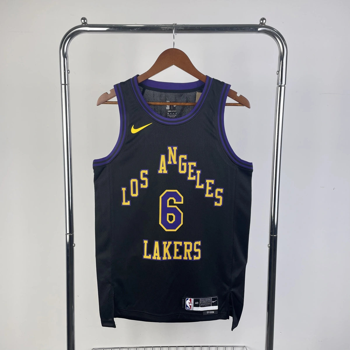 LeBron James No.6 Los Angeles Lakers City Edition Jersey 2025-26 NBA Authentic Swingman Jersey - View 8