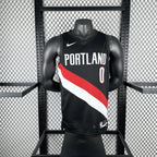 Damian Lillard No.0 Portland Trail Blazers Away Black Jersey 2025-26 NBA Authentic Swingman Jersey - View 4