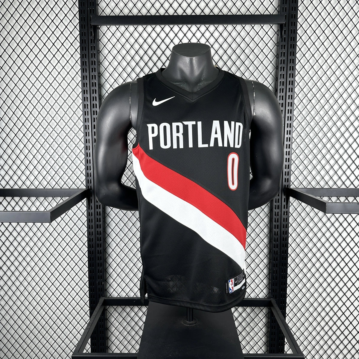 Damian Lillard No.0 Portland Trail Blazers Away Black Jersey 2025-26 NBA Authentic Swingman Jersey - View 4