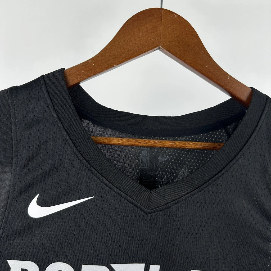 Damian Lillard No.0 Portland Trail Blazers Away Black Jersey 2025-26 NBA Authentic Swingman Jersey - View 5