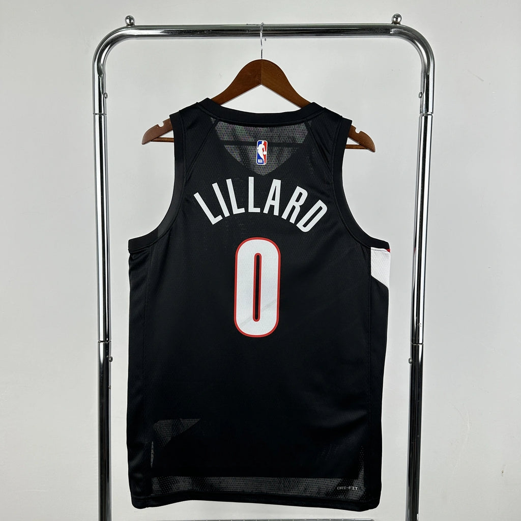 Damian Lillard No.0 Portland Trail Blazers Away Black Jersey 2025-26 NBA Authentic Swingman Jersey - View 6