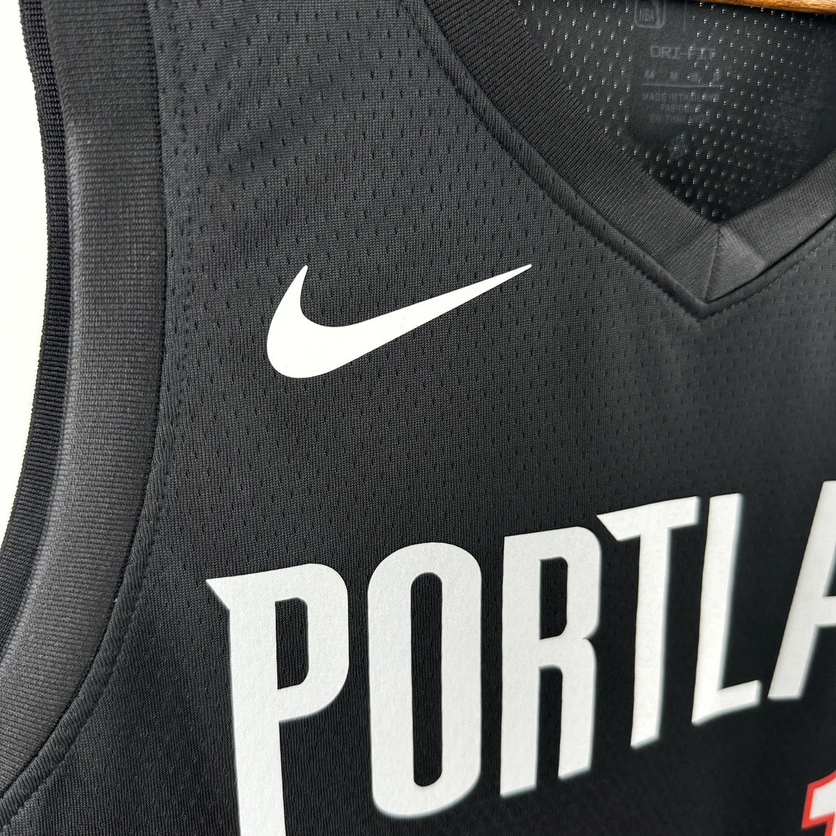 Damian Lillard No.0 Portland Trail Blazers Away Black Jersey 2025-26 NBA Authentic Swingman Jersey - View 8