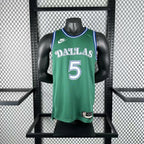 D'Angelo Russell No.5 Dallas Mavericks Throwback Green Jersey 2025-26 NBA Authentic Swingman Jersey - View 1