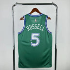 D'Angelo Russell No.5 Dallas Mavericks Throwback Green Jersey 2025-26 NBA Authentic Swingman Jersey - View 2