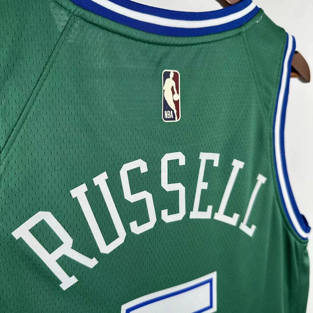 D'Angelo Russell No.5 Dallas Mavericks Throwback Green Jersey 2025-26 NBA Authentic Swingman Jersey - View 3