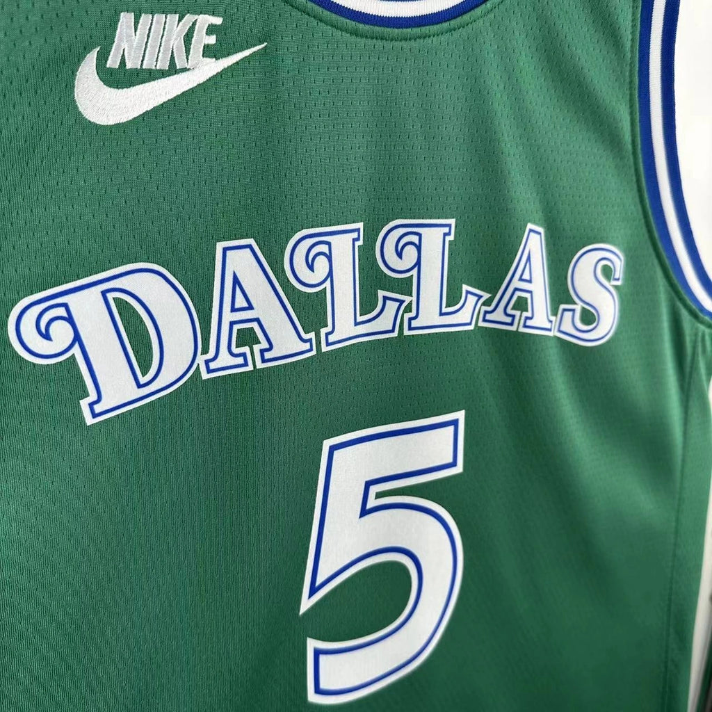 D'Angelo Russell No.5 Dallas Mavericks Throwback Green Jersey 2025-26 NBA Authentic Swingman Jersey - View 6