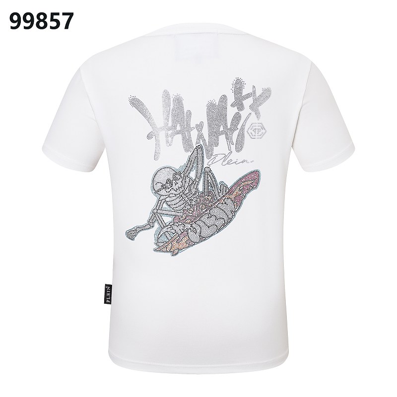P**P Men's Elite Athlete Logo Streetwear T-Shirt | Black White