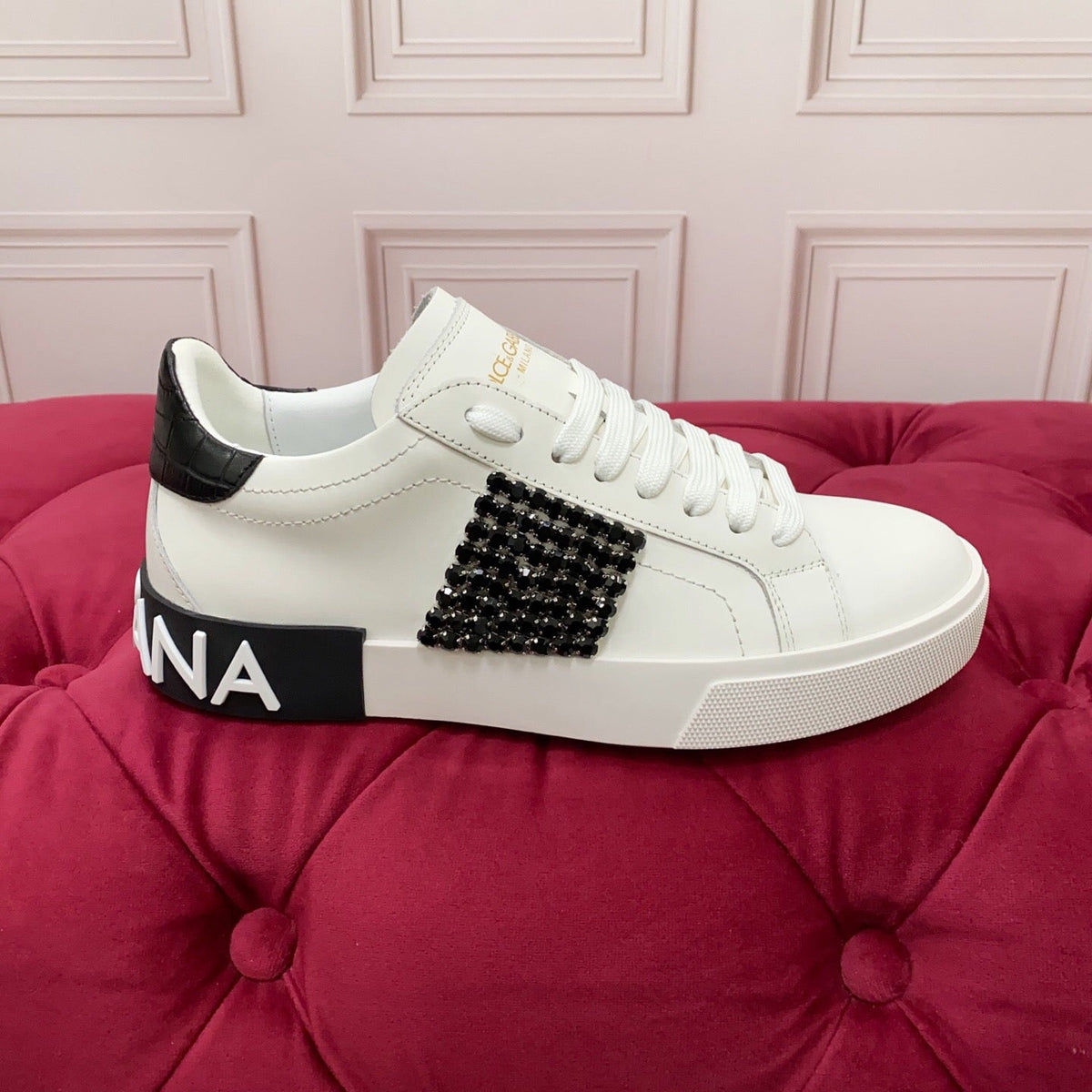 White & Black Leather Casual Sneakers #30 | Men's Streetwear