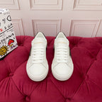 White & Black Leather Casual Sneakers #30 | Men's Streetwear