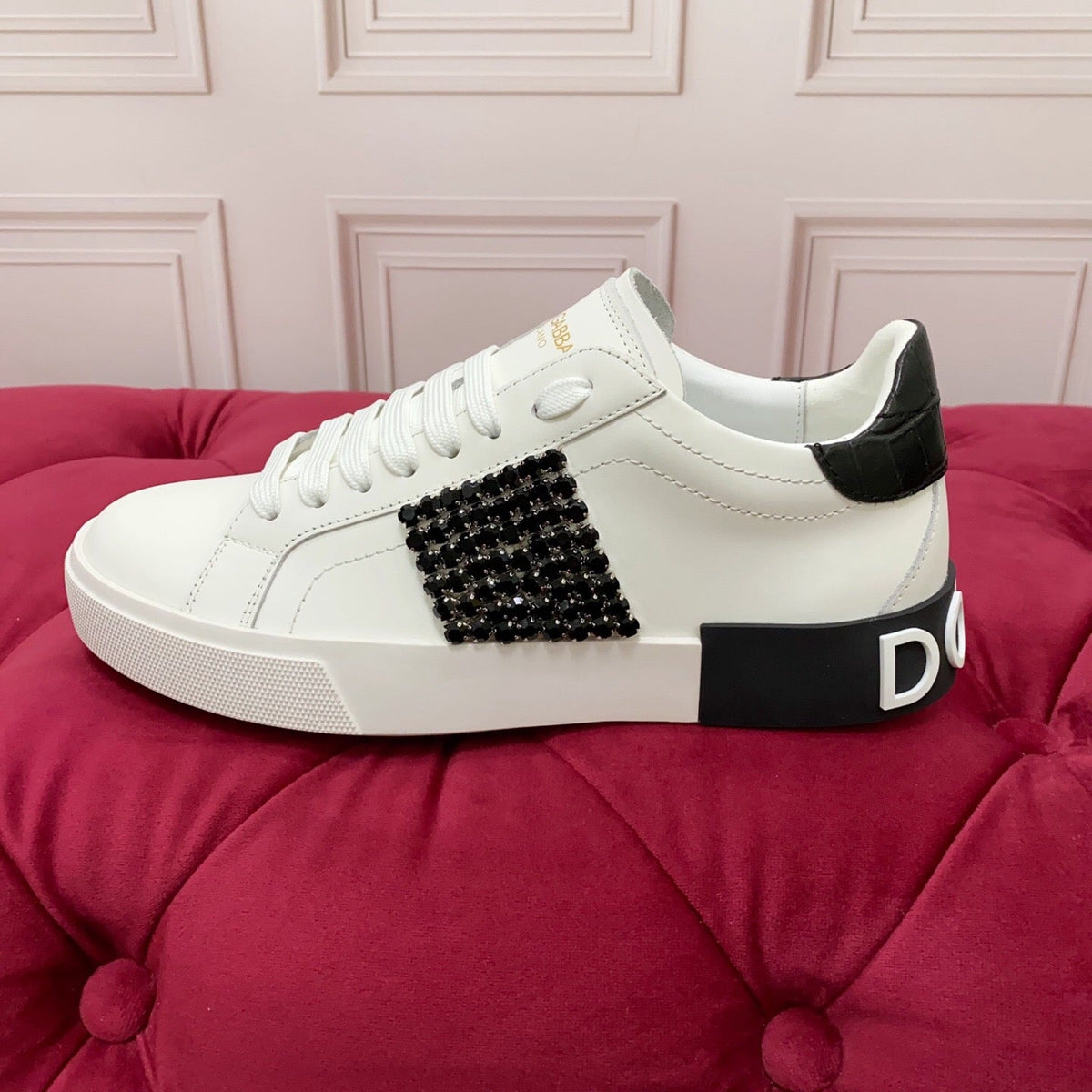 White & Black Leather Casual Sneakers #30 | Men's Streetwear