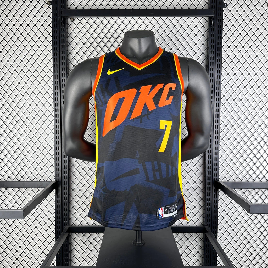 Chet Holmgren Oklahoma City Thunder No.7 City Edition Jersey 2023-24 - View 4