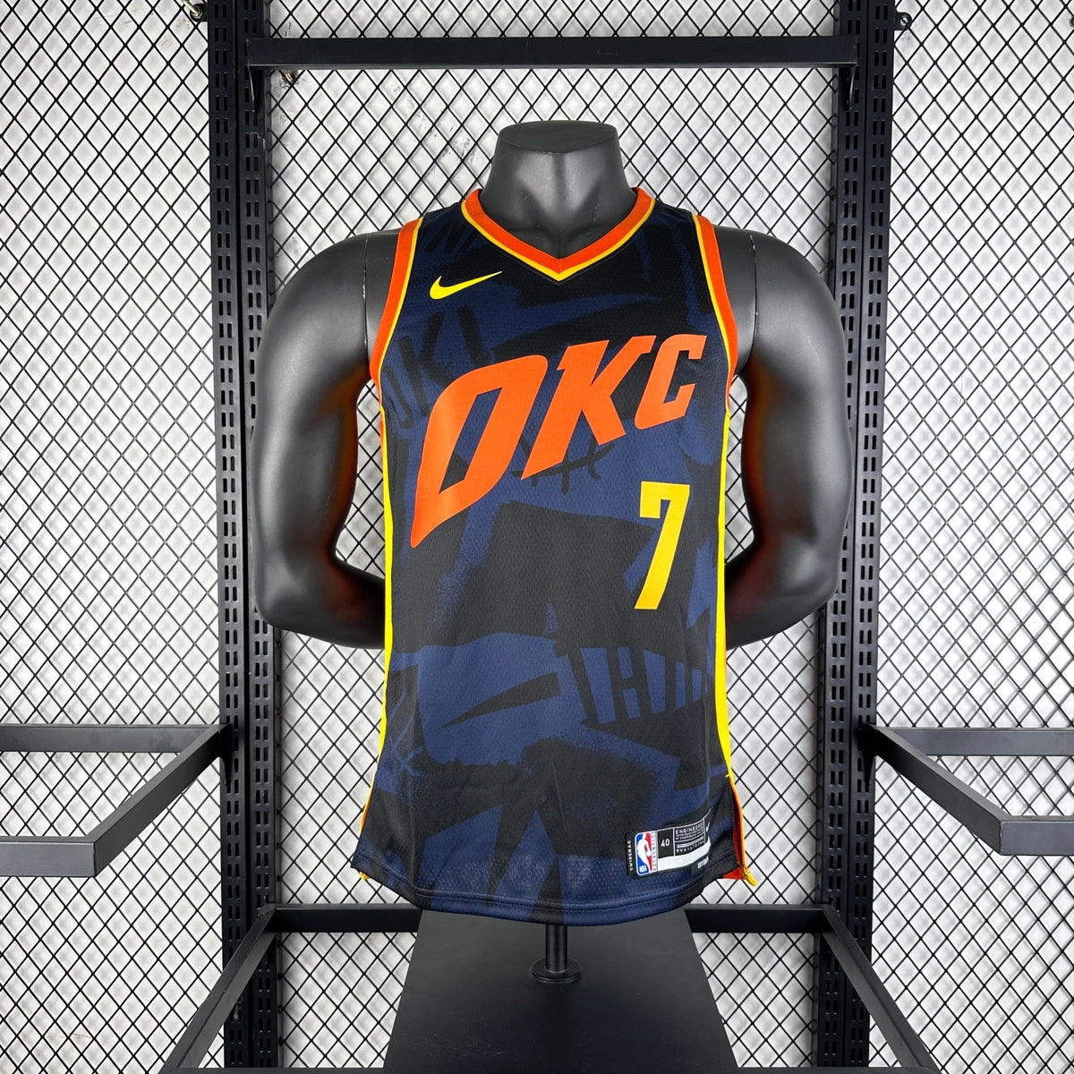 Chet Holmgren Oklahoma City Thunder No.7 City Edition Jersey 2023-24 - View 4