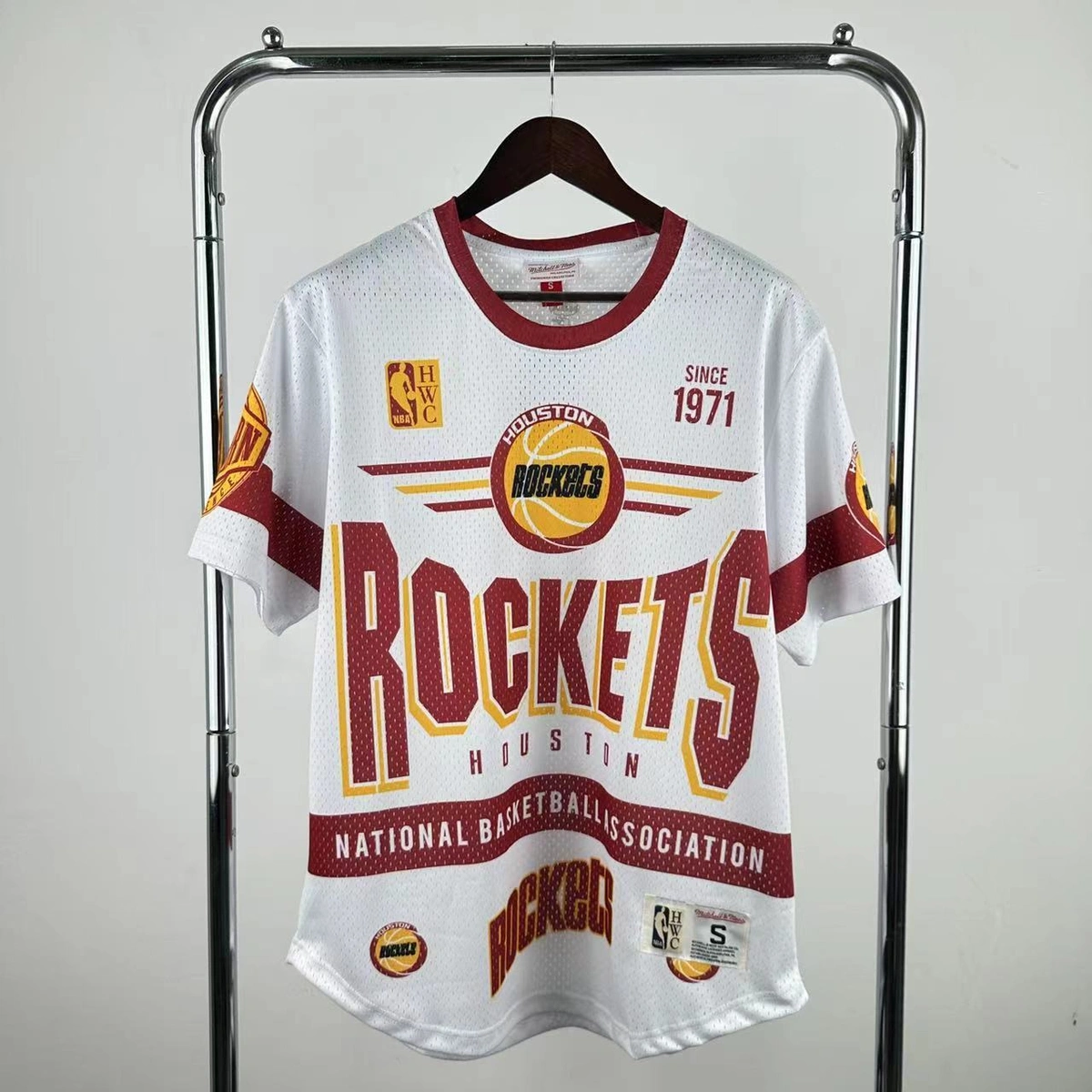 Houston Rockets Mitchell & Ness HWC Retro Tee for Men | Premium Vintage Style