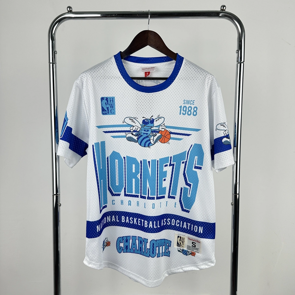 Charlotte Hornets Mitchell & Ness HWC Retro Tee for Men | Premium Vintage Style