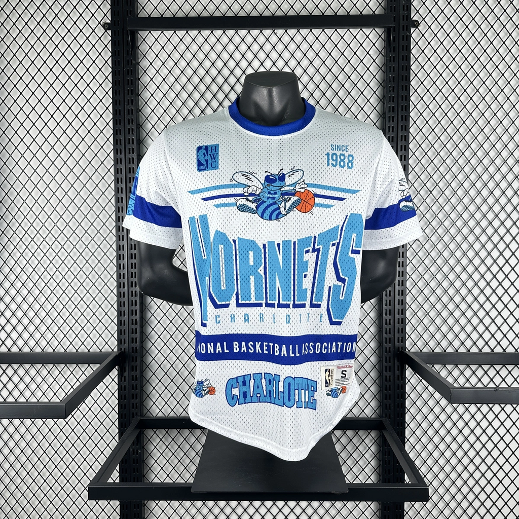 Charlotte Hornets Mitchell & Ness HWC Retro Tee for Men | Premium Vintage Style