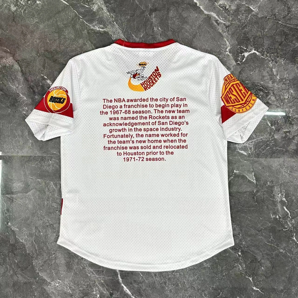 Houston Rockets Mitchell & Ness HWC Retro Tee for Men | Premium Vintage Style