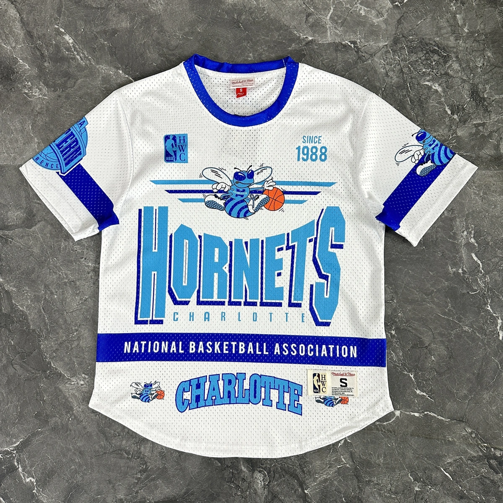 Charlotte Hornets Mitchell & Ness HWC Retro Tee for Men | Premium Vintage Style
